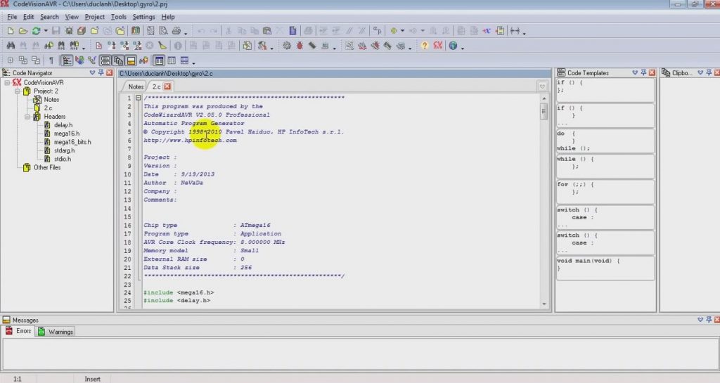 Codevisionavr отладка проекта